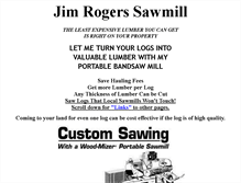 Tablet Screenshot of jrsawmill.com